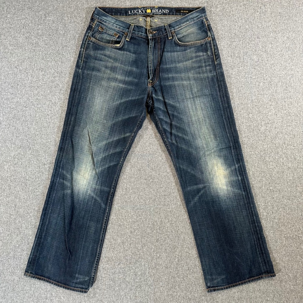 Lucky Brand Jeans Mens 32x30 181 Jean Blue Straight Leg Made in USA Denim